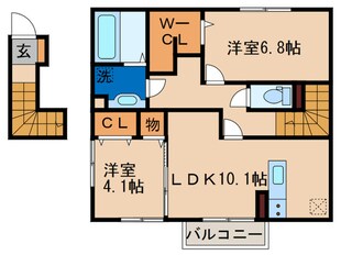 トレス楠橋西館の物件間取画像